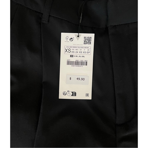 Zara Linen Blend Full Length Pants - Picture 4 of 6